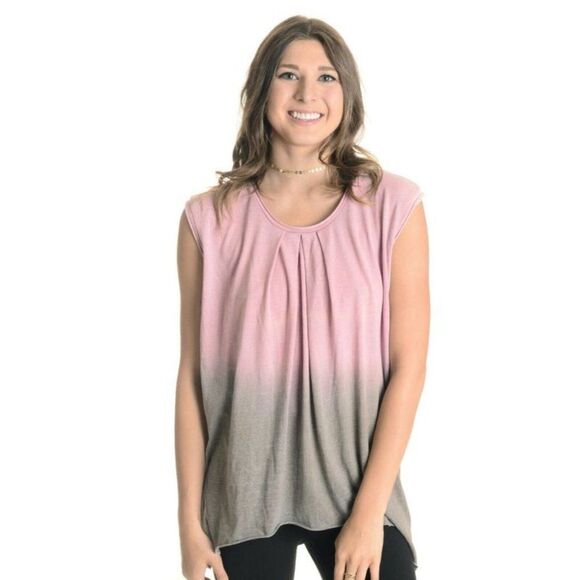 M NSF Cassidy Cap Sleeve High-Low Round Hem Tee - Picture 1 of 2